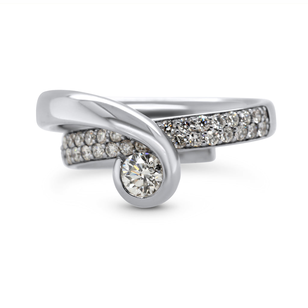 Stockert - 18k White Gold Diamond Wrapt Ring - DESIGNYARD, Dublin Ireland.