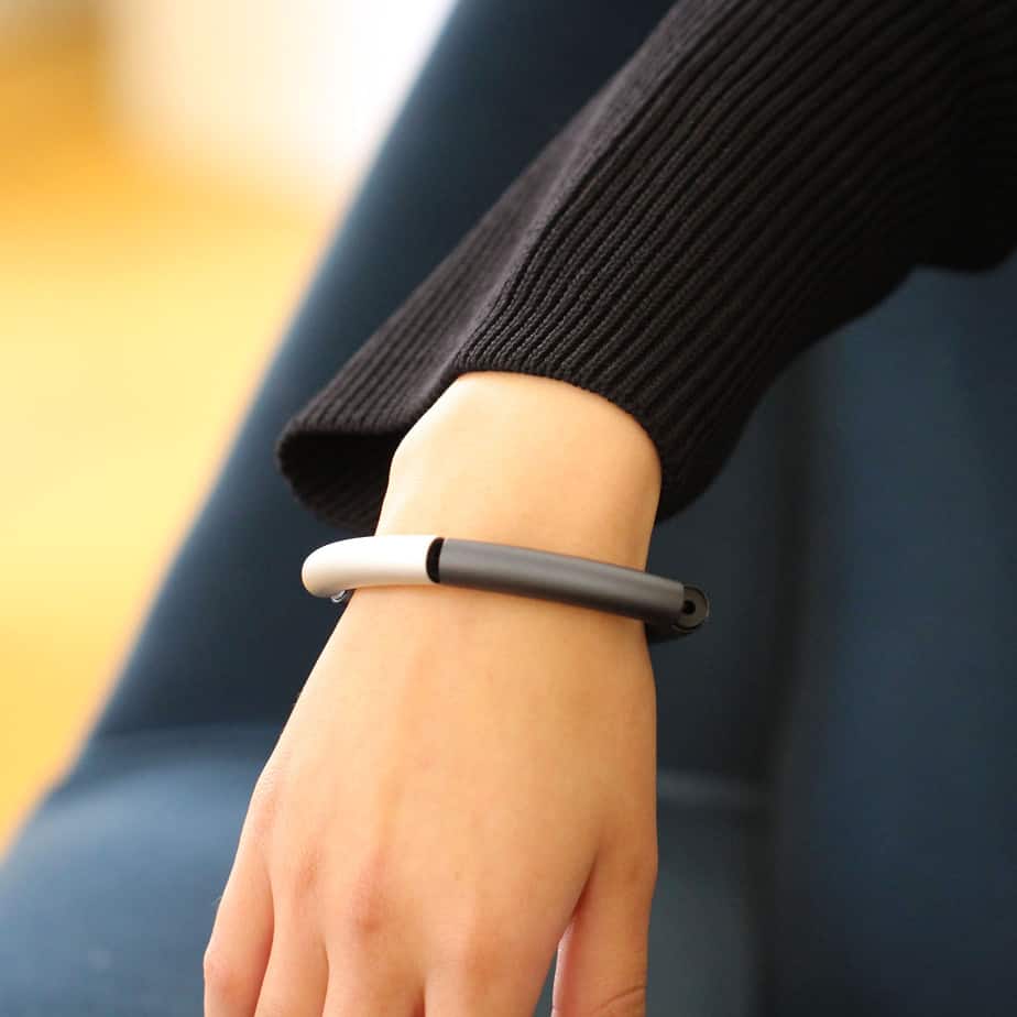 Ursula Muller - Navy Black Grey Aluminium Bracelet - DESIGNYARD, Dublin Ireland.