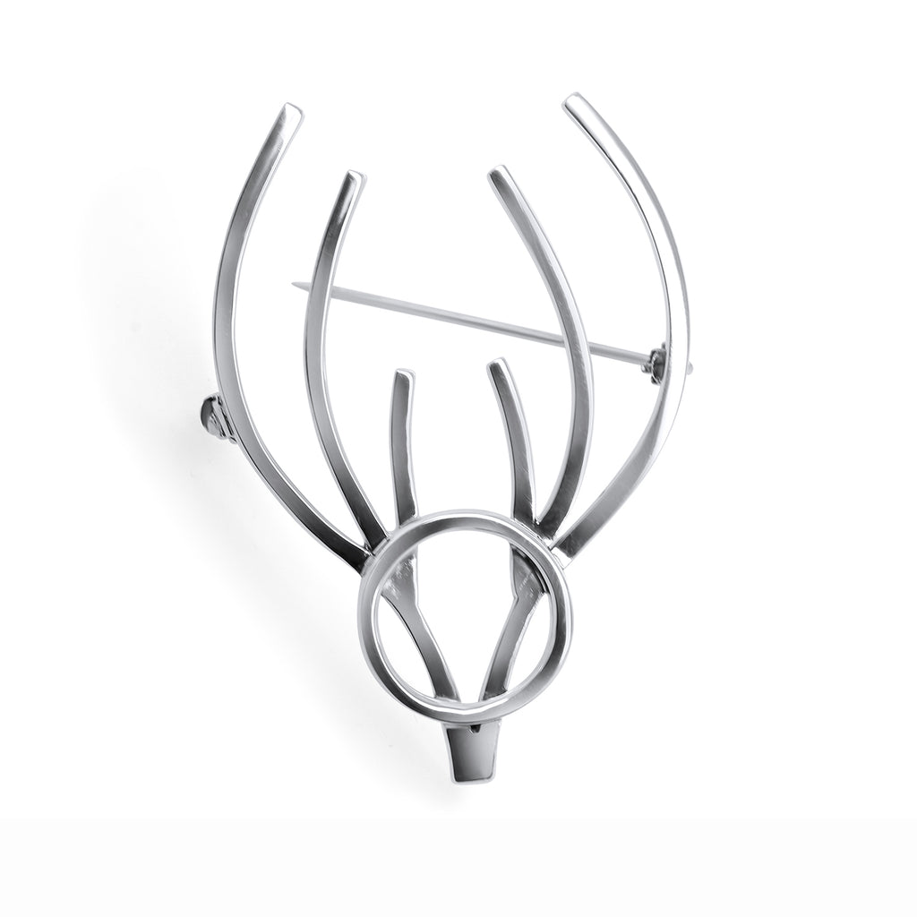 Vanessa Ree - Sterling Silver Irish Stag Brooch - DESIGNYARD, Dublin Ireland.