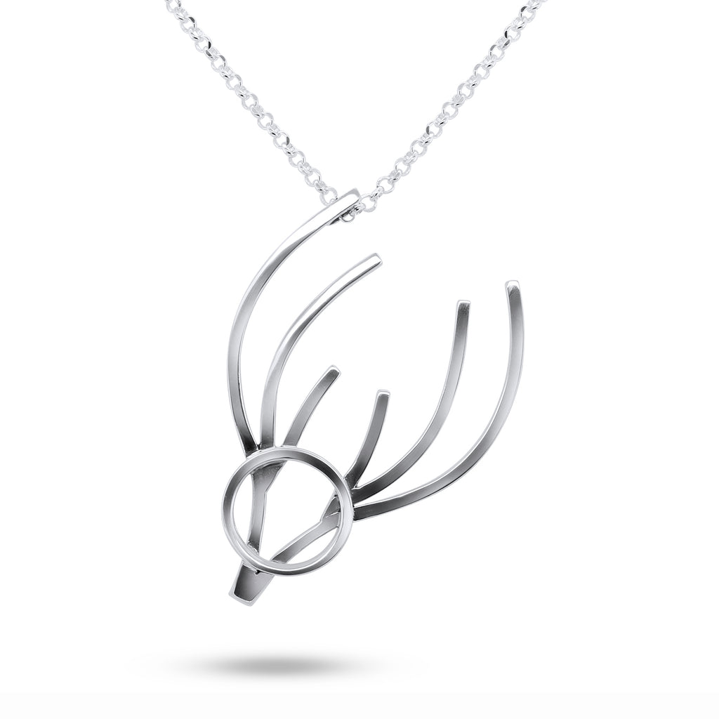 Vanessa Ree - Sterling Silver Irish Stag Pendant - DESIGNYARD, Dublin Ireland.