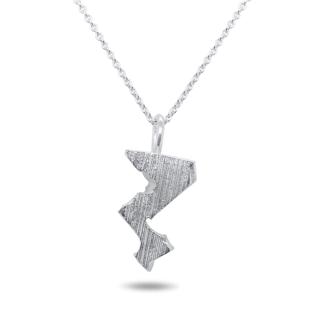 Xavier Lafford - Sterling Silver Chunky Lightning Bolt Pendant - DESIGNYARD, Dublin Ireland.